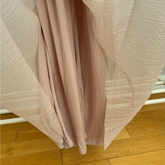 NWT🏷️Pale Dusty Rose Pink Empire Waist Tulle Beaded Maxi Party/Prom Dress, XS-S - Picture 9 of 16